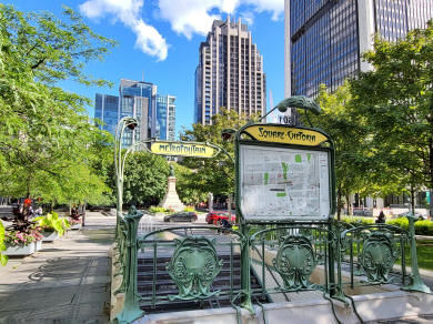 View of 628 St Jacques from Square Victoria