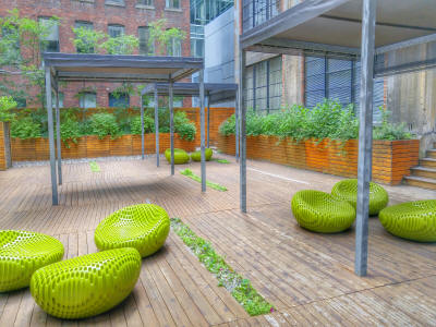 Court yard in the Unity Building in Downtown Montreal's Financial district